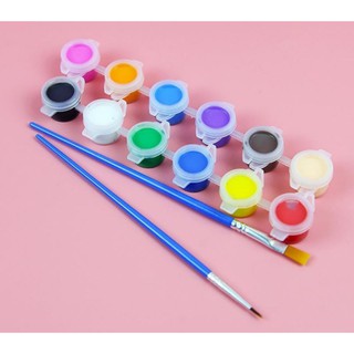 Bộ màu mini có 12 màu, loại mới (5ml 1 hũ)