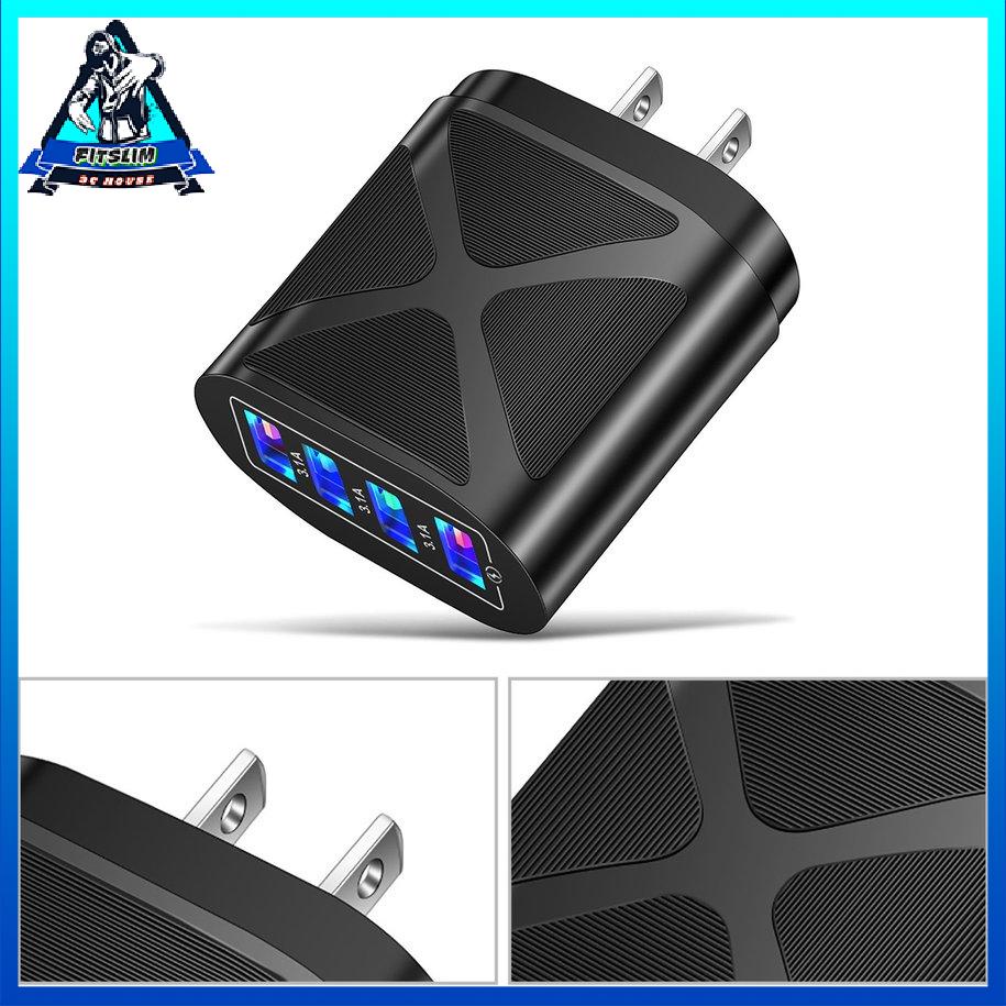 Bộ sạc USB 3.1A 4 cổng Sạc nhanh Bộ sạc điện thoại di động treo tường đa năng [8/24]