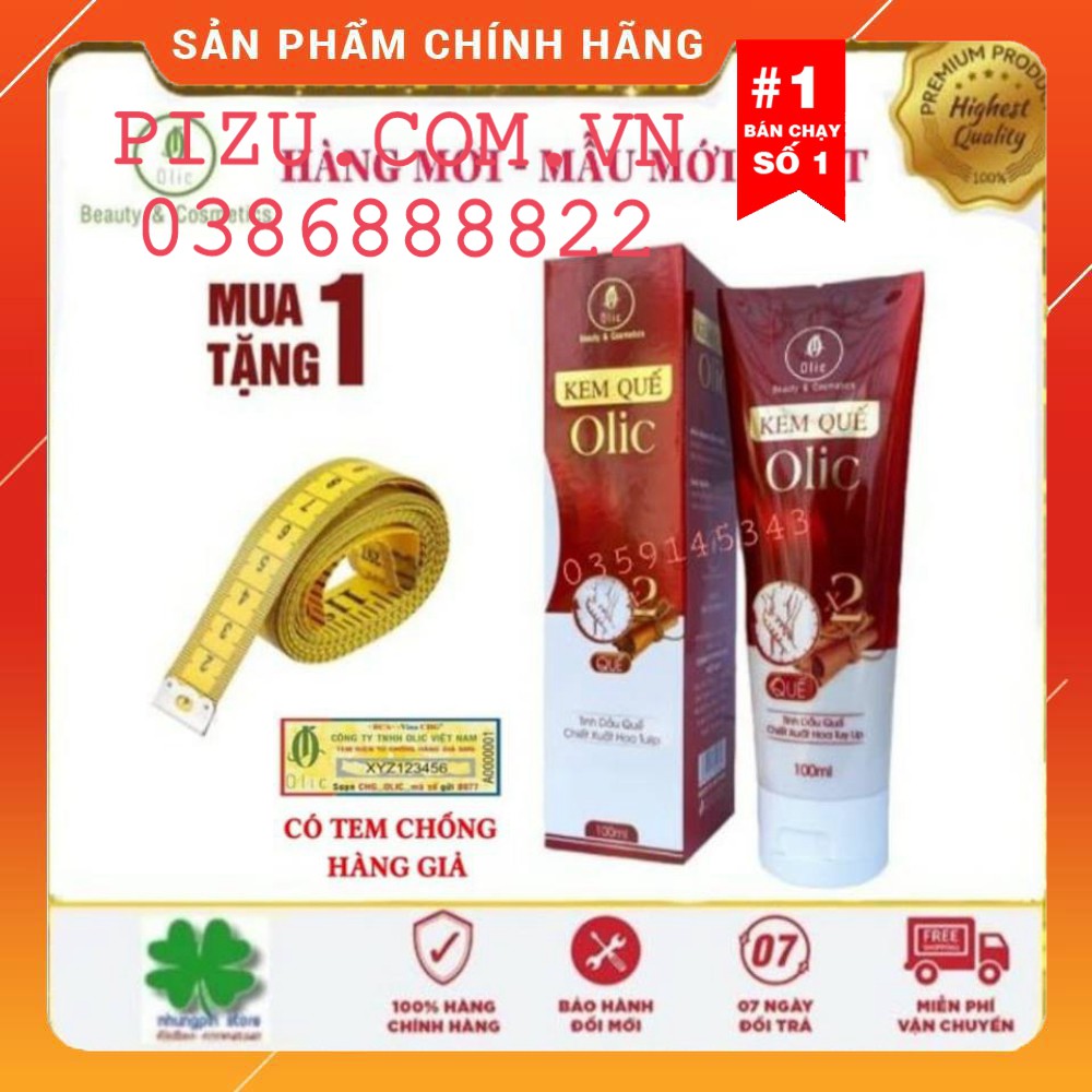 [HÀNG CHÍNH HÃNG] Gel tan mỡ Olic tặng thước đo (gel kem quế olic)