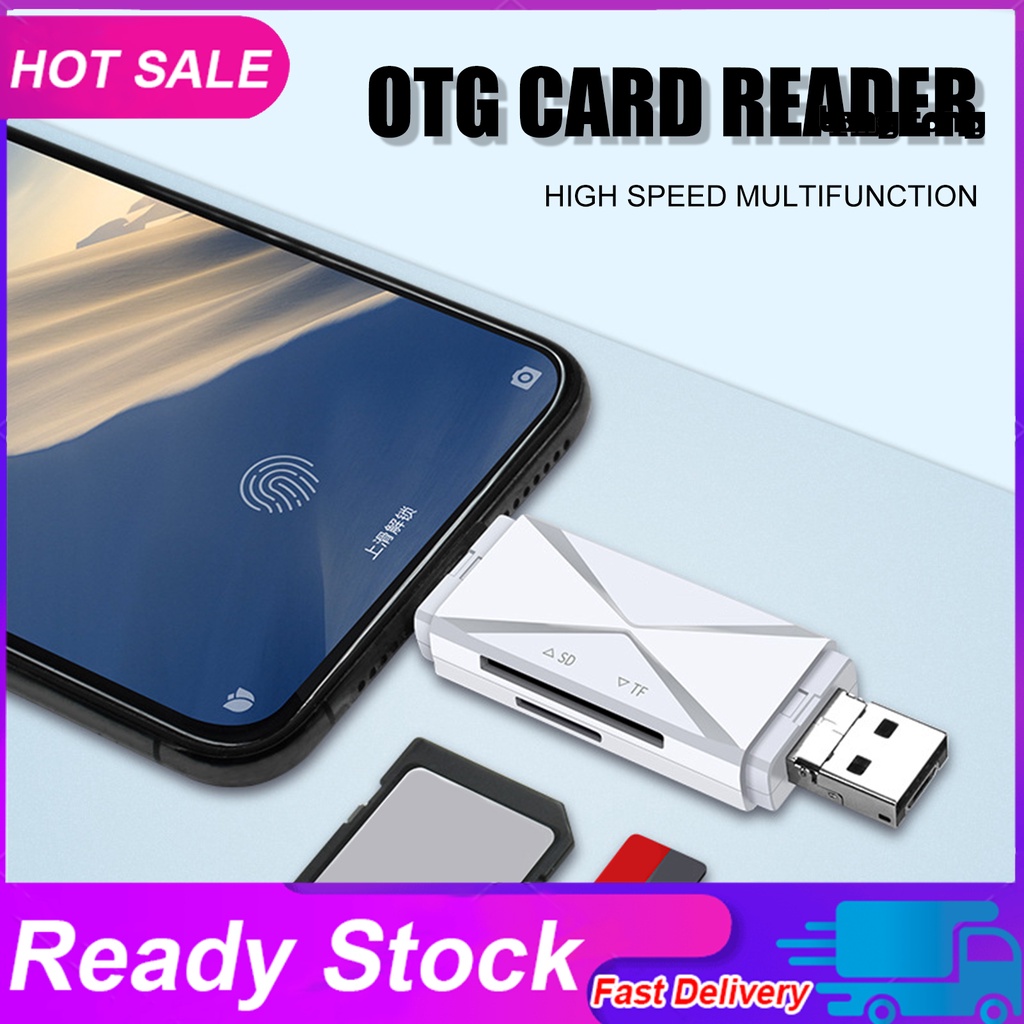 Đầu Đọc Thẻ Otg Micro-Sd / Tf 4 Trong 1 Usb 2.0 Tốc Độ Cao Cho Điện Thoại