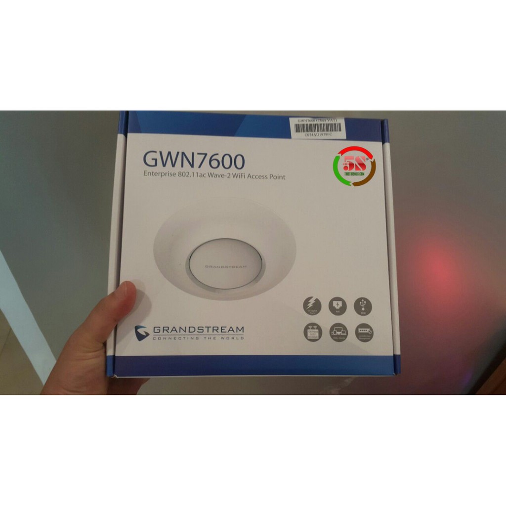 [ Tặng Nguồn PoE 1Gb Unifi ] Bộ phát Wifi Grandstream GWN7600 ,Hỗ trợ 250 user -Hàng Mỹ