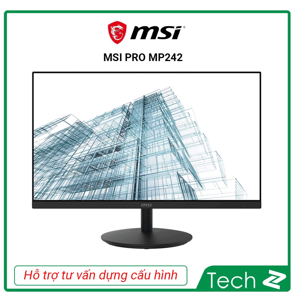 Màn hình MSI Pro MP242 (23.8inch/FHD/IPS/75Hz/5ms/250nits/HDMI+Dsub+Audio)