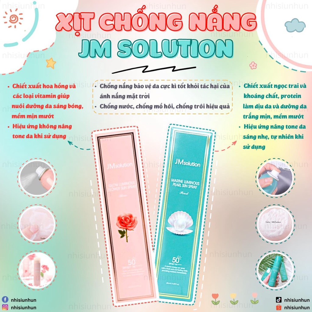 Xịt chống nắng Jm Solution