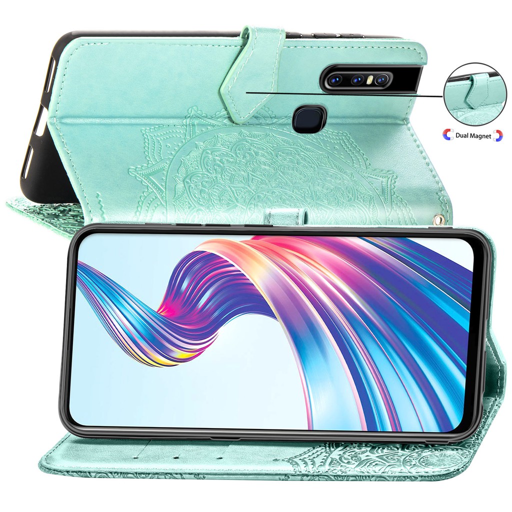 Bao da điện thoại có ngăn thẻ & giá đỡ cho OPPO F15/A91 A92/a72/A52 Find X2 2 z NEO/RENO 3 pro A31/A8 | BigBuy360 - bigbuy360.vn