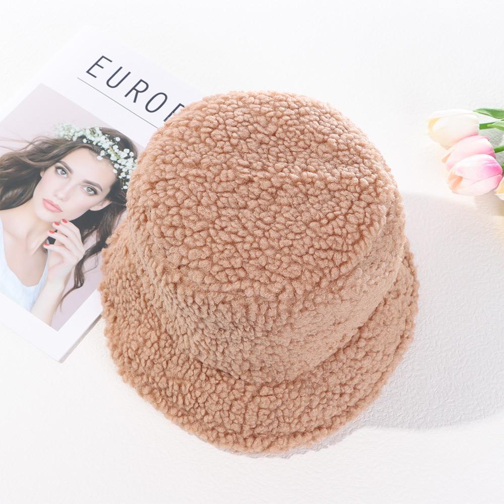 Nón Bucket Chất Liệu Lông Giả Mềm Mại Chống Nắng Ngoài Trời