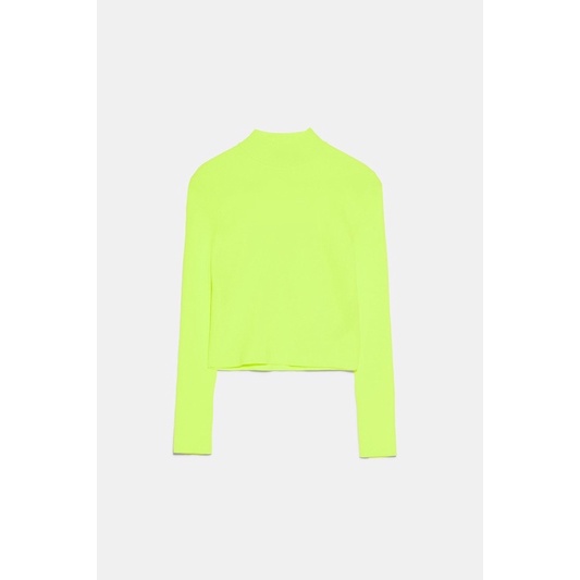 - ZARA Áo Sweater Xanh Neon