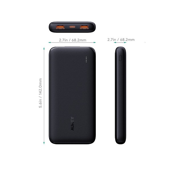 PIN SẠC DỰ PHÒNG SIÊU MỎNG 10.000 MAH AUKEY PBN73S CỔNG C PD QC18W