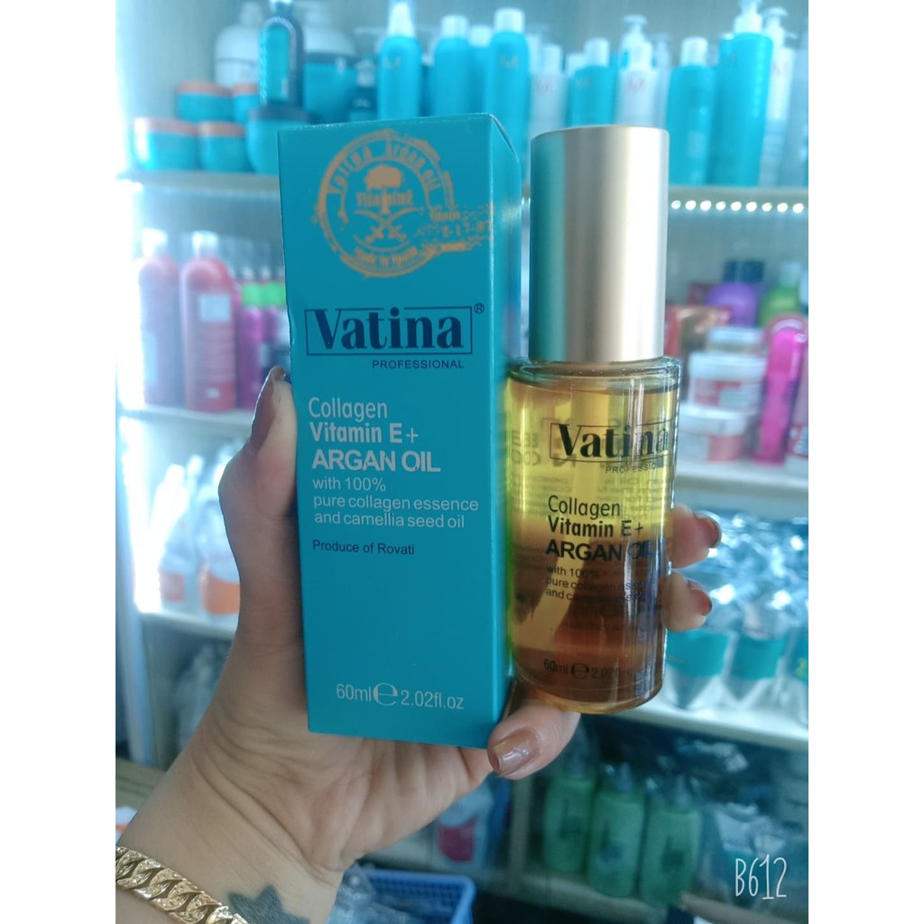 Tinh Dầu Dưỡng Tóc VATINA ARGAN OIL Vitamin E+ Collagen 60ML | BigBuy360 - bigbuy360.vn