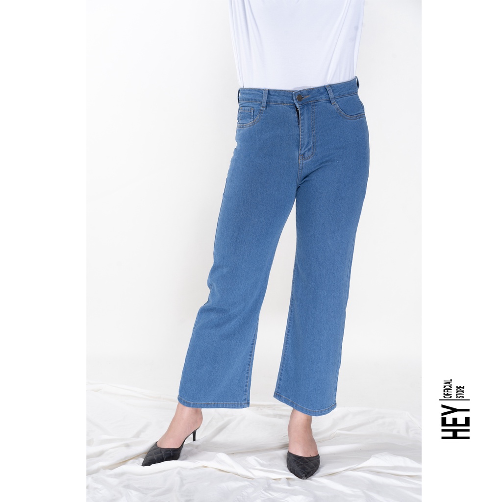 Quần jean ống suông nữ lưng cao, quần ống rộng dáng suông full từ S đến 2XL 3 màu lựa chọn Q03 - HEY OFFICAL | BigBuy360 - bigbuy360.vn
