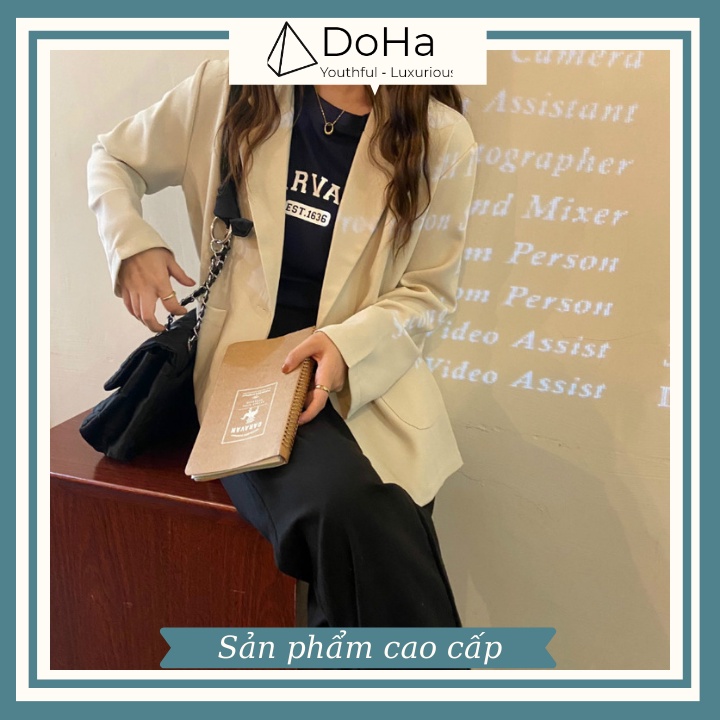 Áo Blazer Nữ Dáng Rộng [FREESHIP-SẢN PHẨM CAO CẤP] Blazer 1 Nút Phối Túi Thanh Lịch Hàn Quốc Chất Vải Dày - DOHA STORE | BigBuy360 - bigbuy360.vn