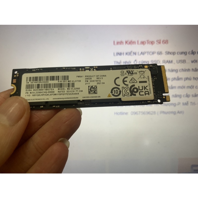 Ổ cứng SSD M2 NVMe Samsung PM9a1 256Gb/ 512Gb - Gen4 x4