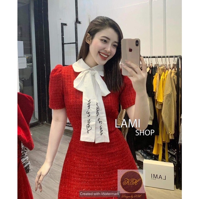 VÁY NƠ ĐỎ DIỆN TẾT ảnh thật ở cuối
