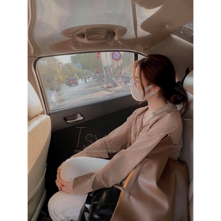 Sơ mi voan lụa buộc nơ bên (ảnh thật)