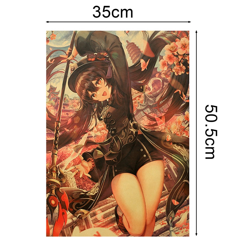 Tmdbyx Áp Phích Treo Tường Trang Trí Hình Anime Genshin Impact