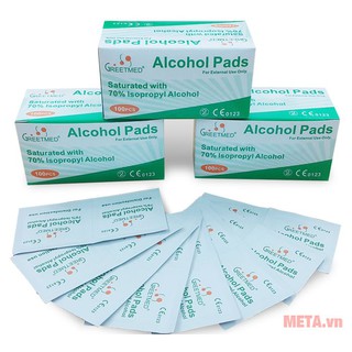 Bông tẩm cồn Greetmed (100 miếng)