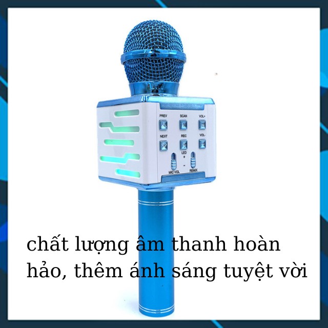 [ Bảo Hành 12 Tháng ] Mic Karaoke Bluetooth DS868 BÁN CHẠY Micro Không Dây Bluetooth Loa Trình Phát Nhạc Hát Ghi Âm