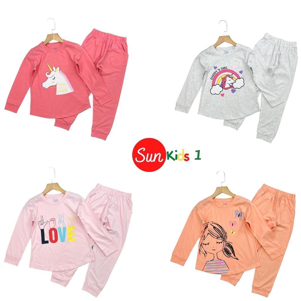 Bộ thu đông cho bé gái size 8-16 tuổi, đồ bộ thun bé gái chất cotton mềm mịn ấm áp - SUNKIDS1