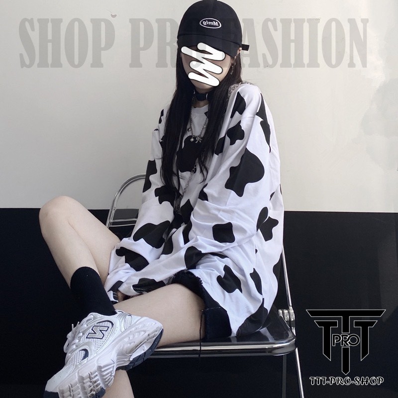 Áo croptop tay lỡ bò sữa, cừu trắng đen, ngựa vèn, áo thun nữ TTT-PRO SHOP