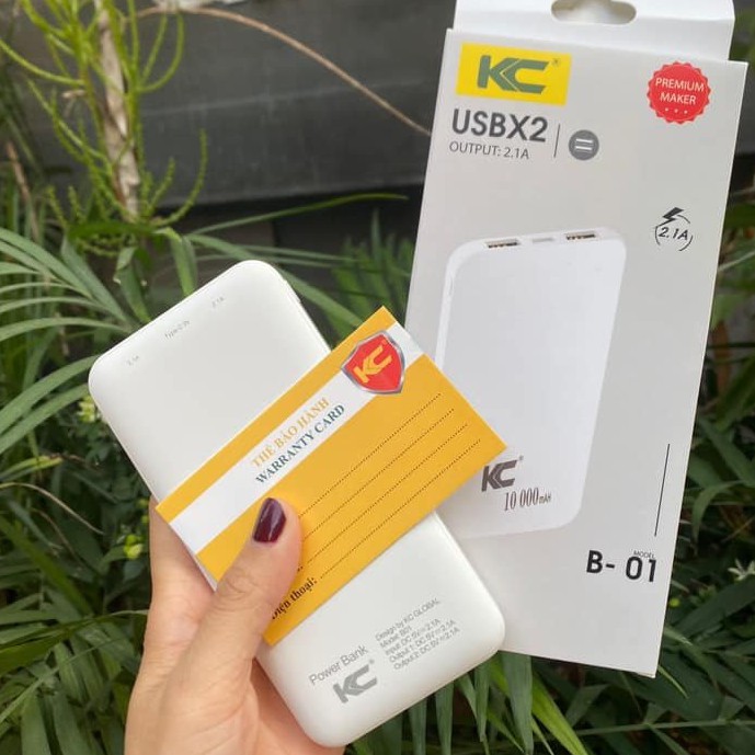 SẠC DỰ PHÒNG 10.000mah CHÍNH HÃNG KC B01 Freeship Extra SDP Chuẩn Dung Lượng Pin- Bảo hành 12 tháng