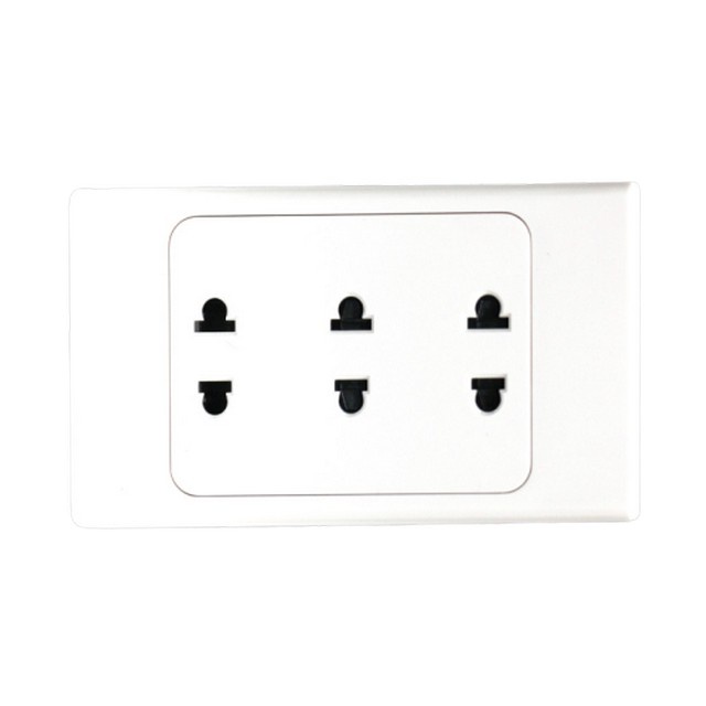 Ổ CẮM 3 Ổ 2 CHẤU ĐẾ LIỀN 16A A20 PLUS MPE (A20US3N)