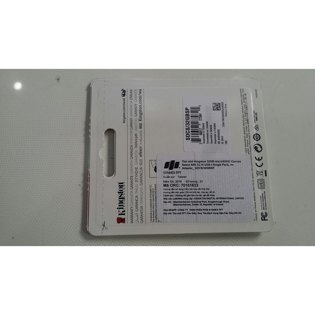 Thẻ nhớ micro sd kingston 32GB | BigBuy360 - bigbuy360.vn