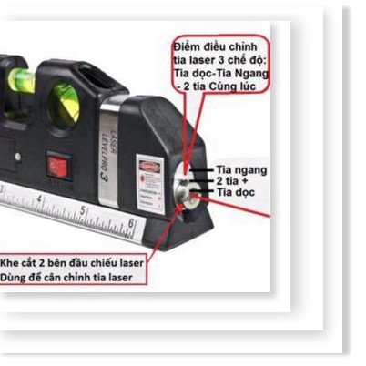 Thước nivo Laser Level Pro 3,có 3 mức ngang, dọc, 45 độ