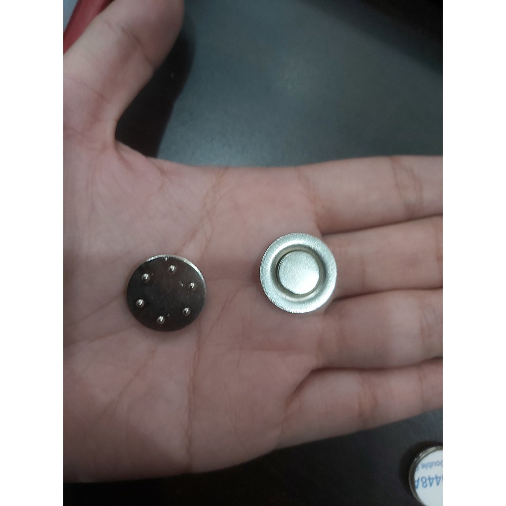 Nam châm cài áo 1 nút tròn phi 17mm