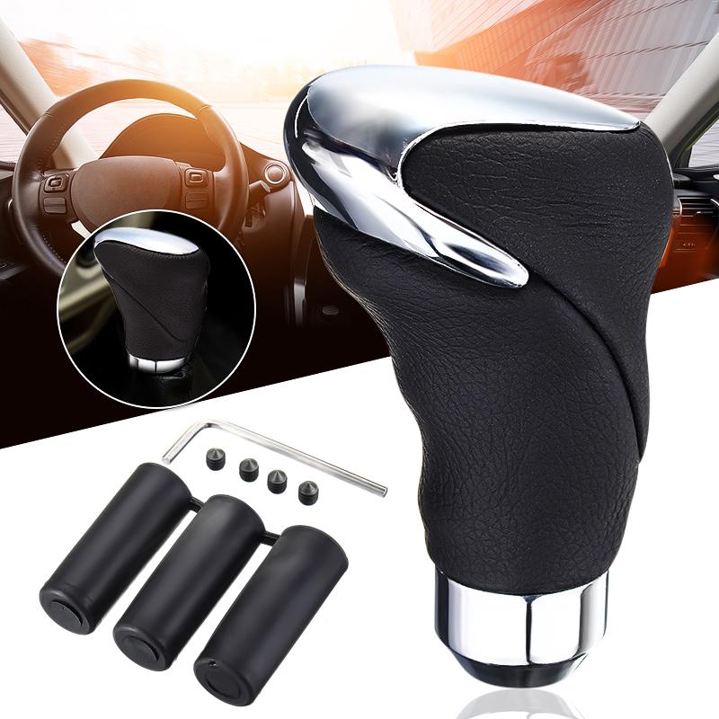 Đầu Cần Số Xe Hơi Bọc Da Đen Universal