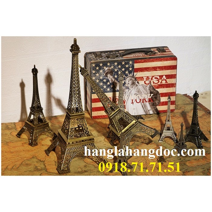 [XẢ HÀNG 01 TẶNG 01] Mô hình trang trí tháp Eiffel cao 32cm kim loại