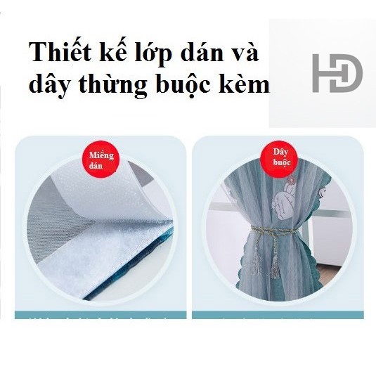 Rèm cửa dán tường 2 Lớp- Nhiều họa tiết Siêu Tiện Lợi - Dễ Vệ Sinh – Không Cần Khoan Đục - Nhiều kích thước