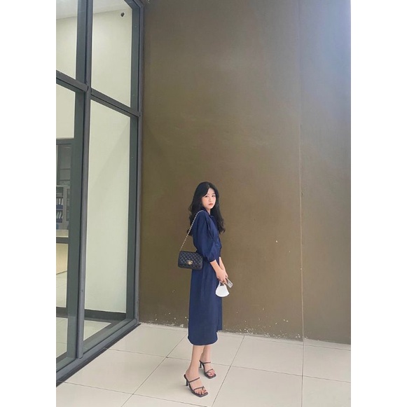 Váy sơ mi thắt eo⚡ Hot hít mùa thu⚡Đầm công sở hách eo ,tôn dáng sang chảnh