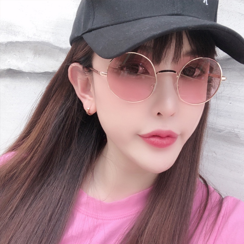 Kính Mát Gọng Tròn Chống Tia UV Phong Cách Retro