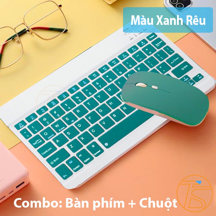 Combo Bàn Phím Và Chuột Mini Kết Nối Bluetooth Dùng Cho Ipad, Máy Tính Bảng, Điện Thoại