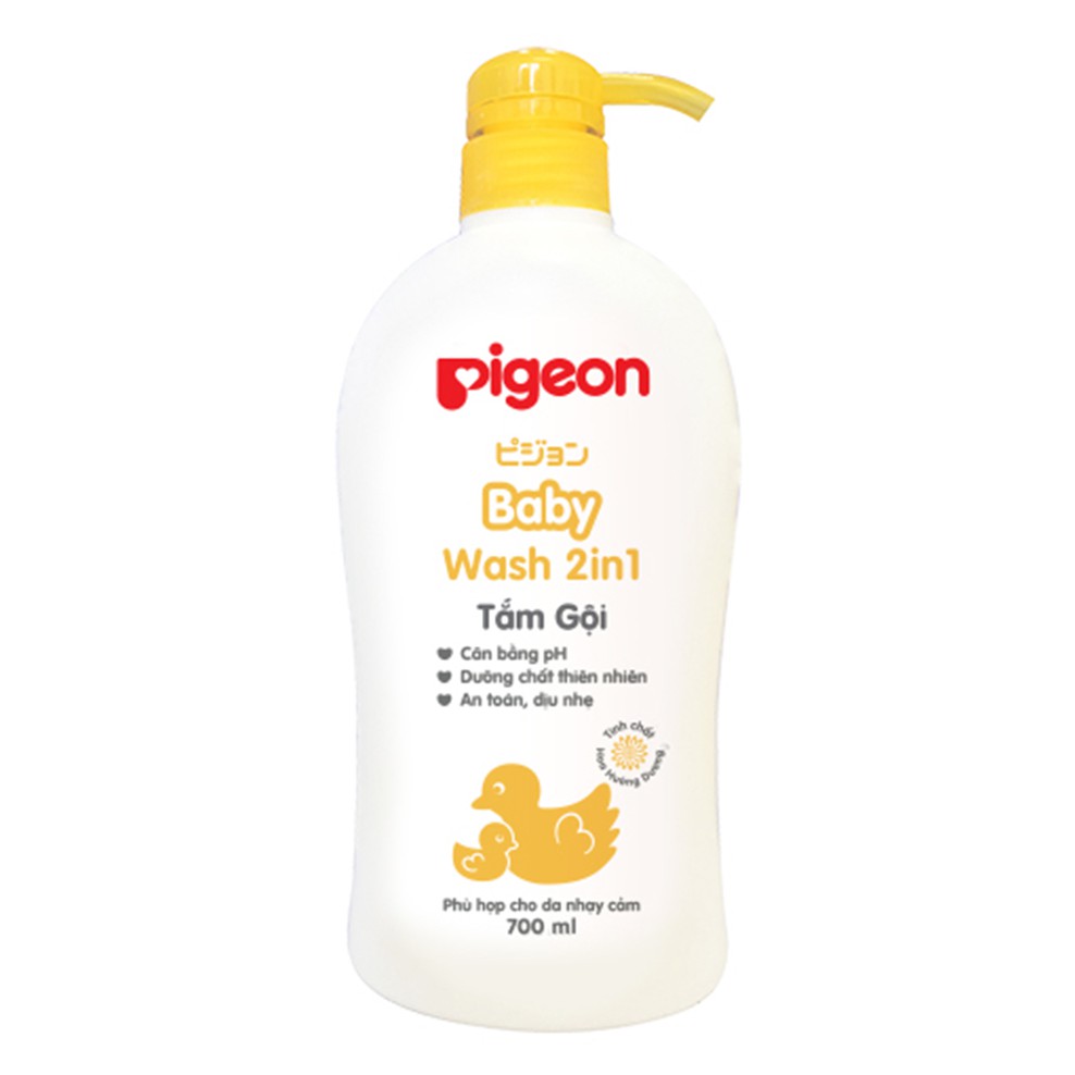 SữaTắm gội dịu nhẹ Pigeon 700ml Hoa hướng dương/Jojoba