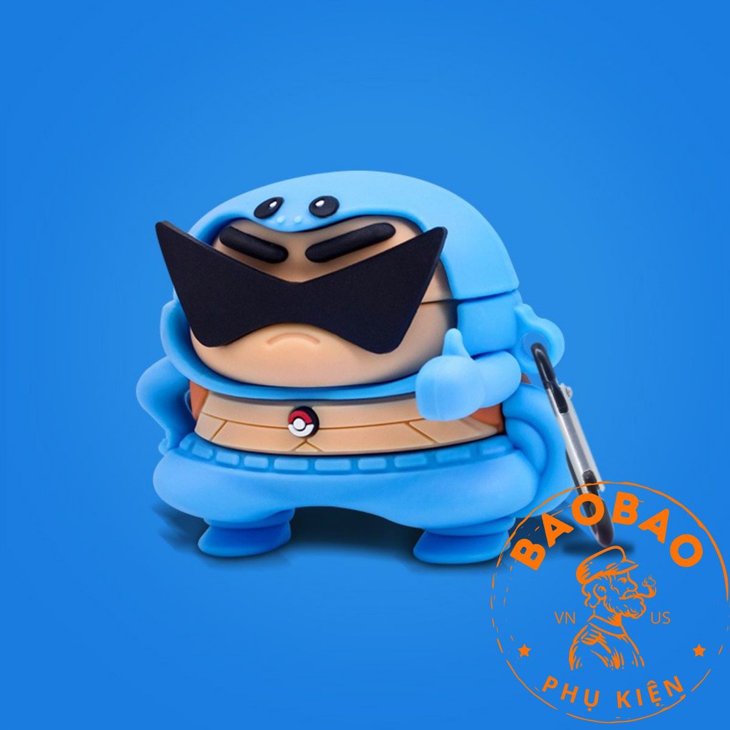Vỏ bảo vệ bao đựng tai nghe ✔️ case airpod 1 2 Pro ✔️ Cậu bé xanh đeo kính sành điệu