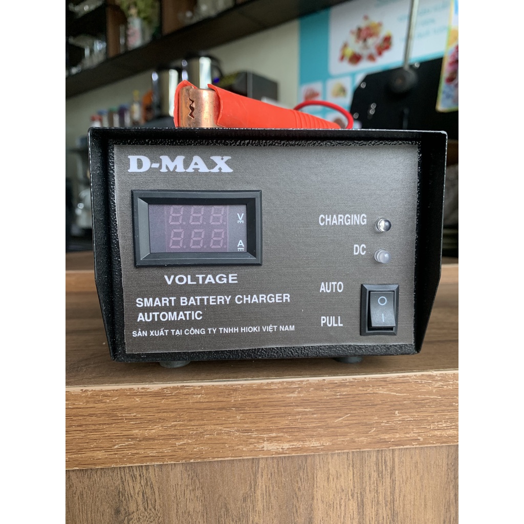 Sạc ắc quy ô tô, xe máy tự động 3 giai đoạn Dmax  - bảo dưỡng phục hồi ắc quy bằng khử Sunfat.