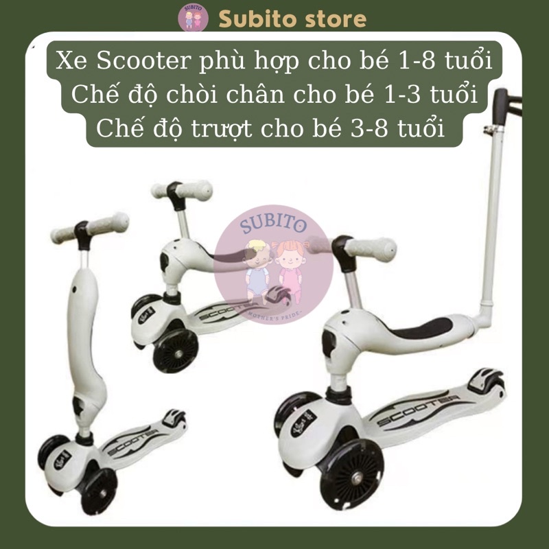 SẴN Xe Scooter Xe chòi chân Scooter kèm quà tặng Cho Bé từ 1 đến 6 tuổi (ảnh thật ở cuối)