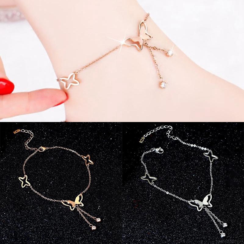 [Baywellfashion]Butterfly Pendant Anklets Foot Chain