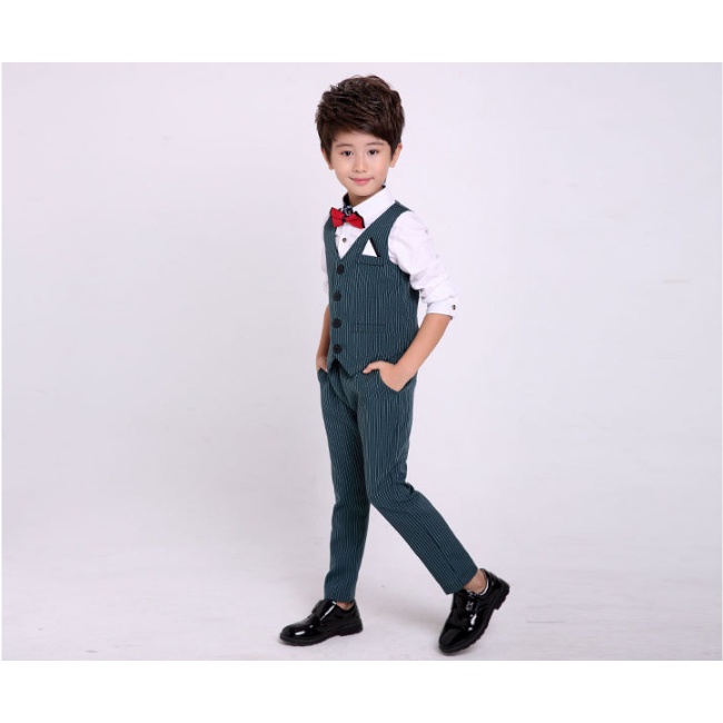 Bộ Vest bé trai kẻ tăm TQB024 TQB025 TQB026
