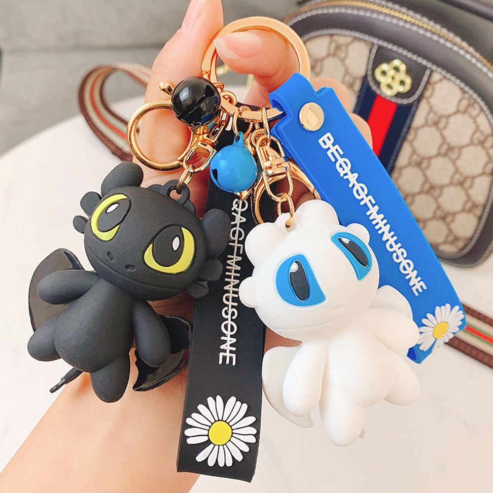 Móc Khóa Gắn Mô Hình Nhân Vật Hoạt Hình How to Train Your Dragon 3 Light Fury Teethless