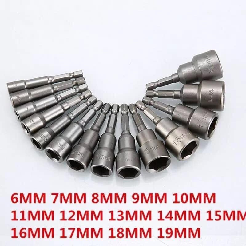 Đầu chụp BuLong 80mm chân lục giác cho khoan pin và khoan điện sâu lòng| Mũi bắn bulong chân lục giác L+R+T LRT