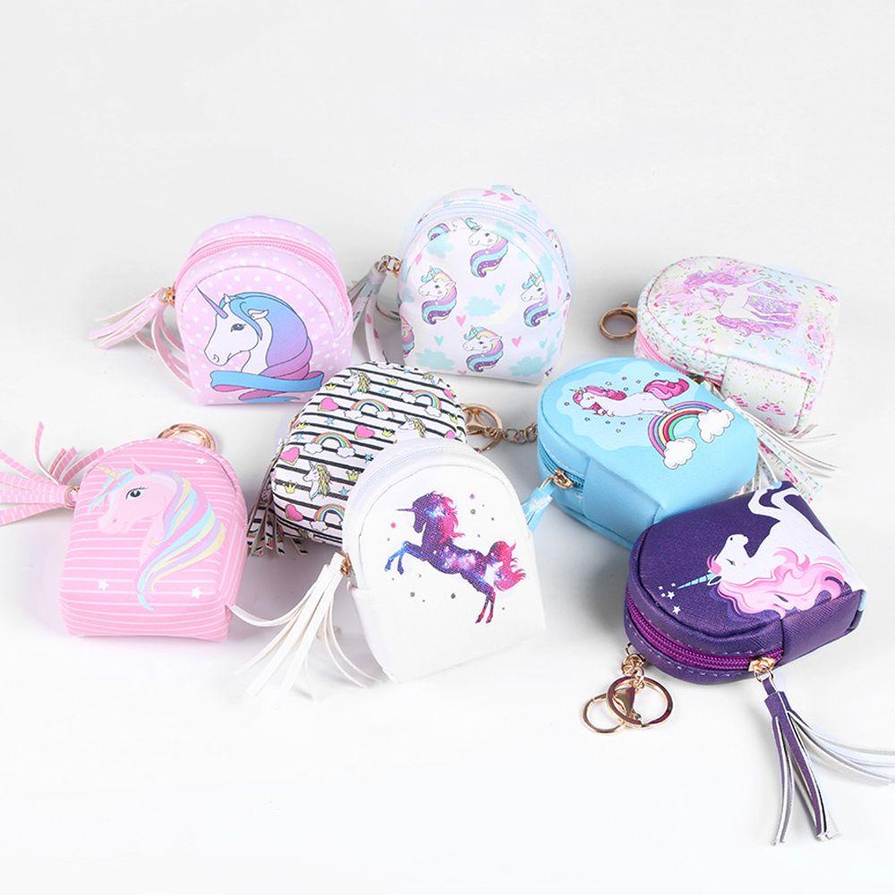 Ví Đựng Tiền Xu Bằng Da PU Hình Kỳ Lân Đáng Yêu