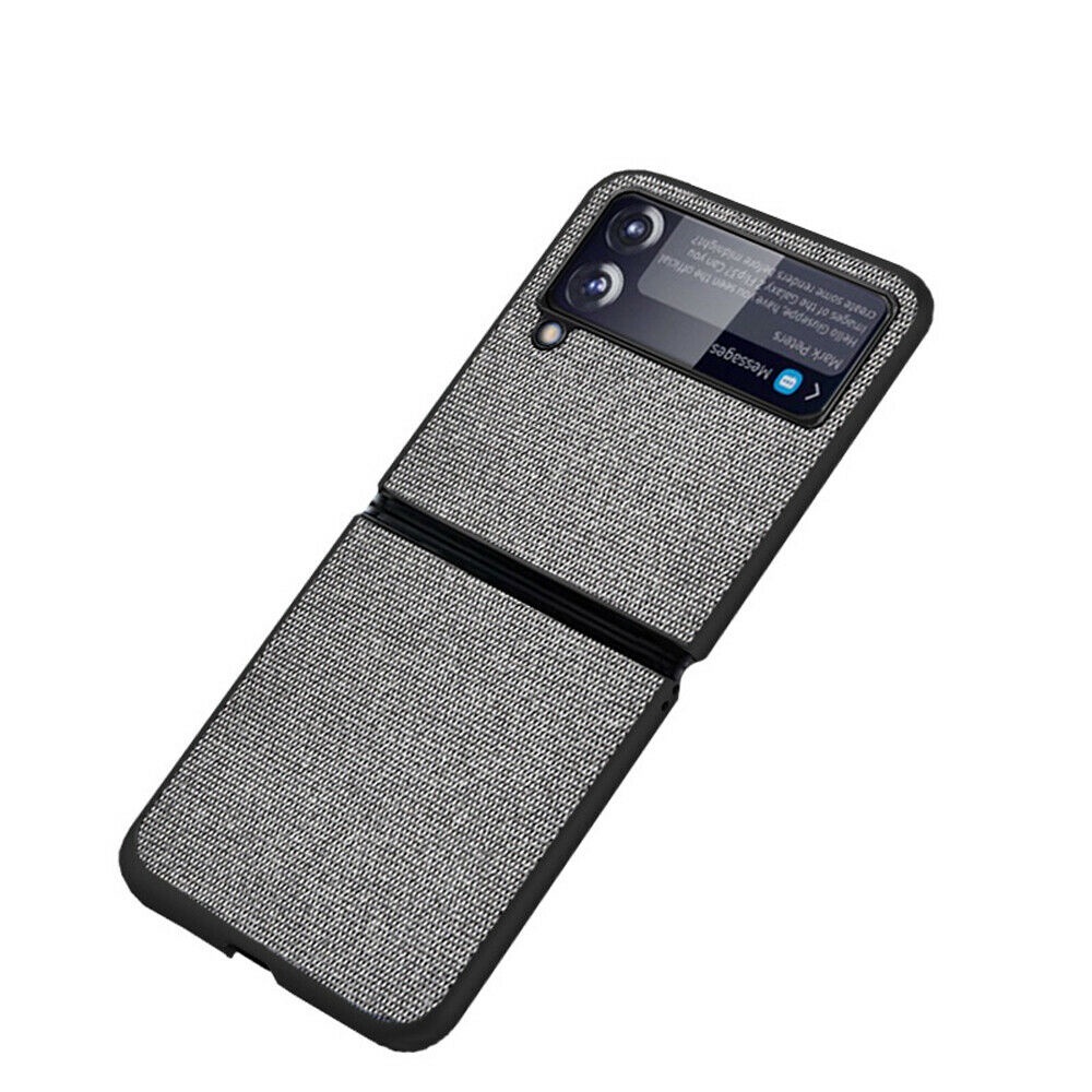 Bao Da Điện Thoại Nắp Gập Bằng Vải Canvas Cho Samsung Galaxy Z Flip 3 Flip3 5g