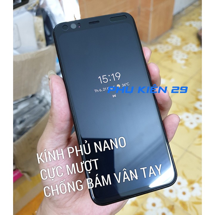 Dán kính cường lực FULL màn đen vuốt siêu mượt chống bám vân tay GOR