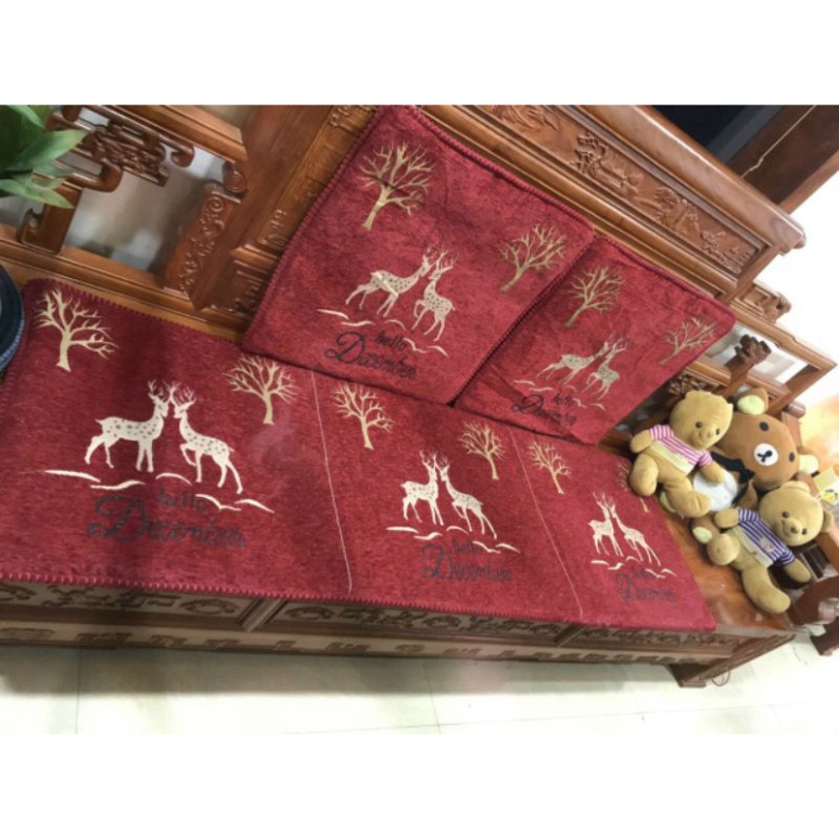 sale Thảm trải trên ghế gỗ tây âu, thảm ghế gỗ đủ kích thước chất liệu gấm cao cấp