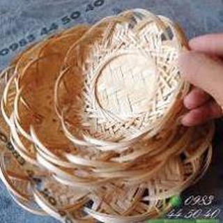 Mây tre- đĩa mây tre đan cánh sen. -tre hn