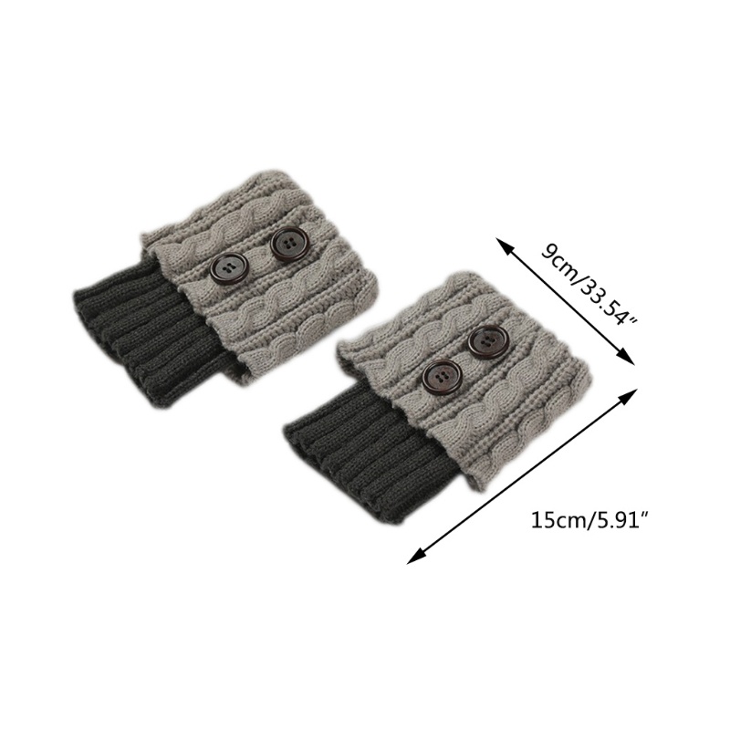 Tất Dệt Kim Giữ Ấm Chân Phối Nút Thời Trang Cho Nữ