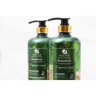 Ailise- cặp dầu gội dầu xả trị rụng và kích thích mọc tóc tinh chất bưởi đỏ organic ailise 850ml