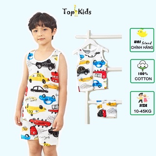Bộ đồ COTTON cao cấp, bé trai, bé gái OTO- Unifriend Hàn Quốc -bộ 3 LỖ mùa hè, từ 10- 50kg, Topkid_vietnam