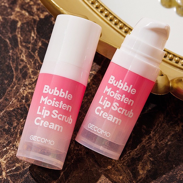 Tẩy Da Chết Làm Hồng Môi Sủi Bọt Gecomo Bubble Moisten Lip Scrub Cream Sena Beauty